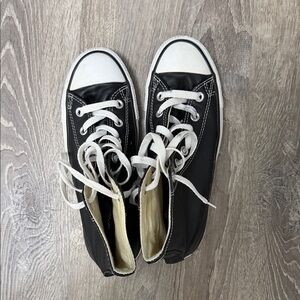 Converse black leather